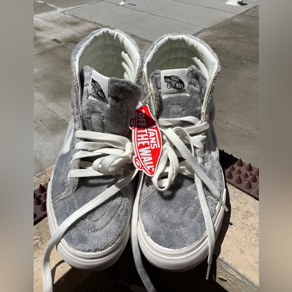 VANS SK8 Hi Sherpa Sneakers in Gray (NWT) - Picture 5 of 9